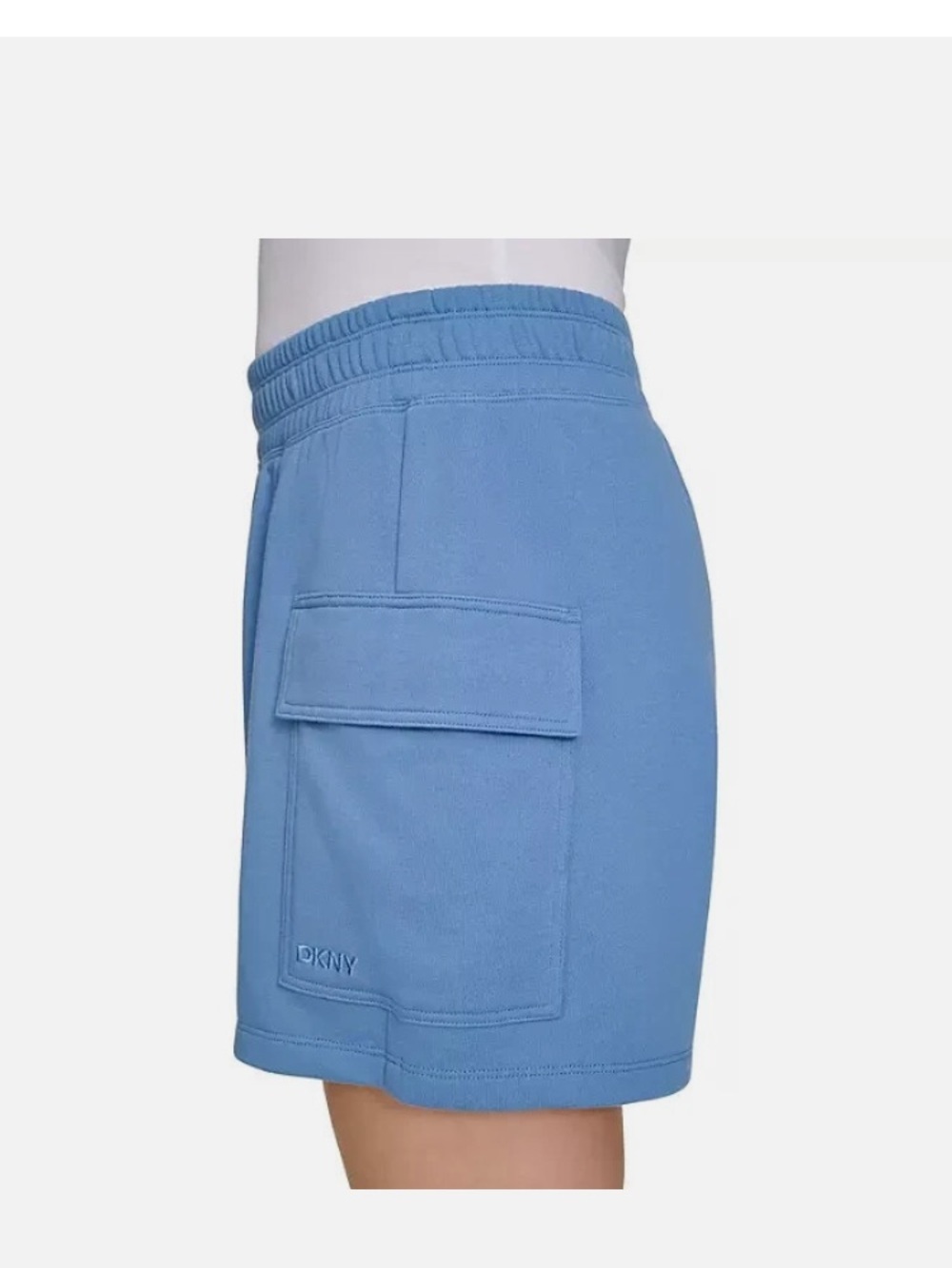 DKNY Light Blue Terry Cargo Shorts - XL - Picture 6 of 7